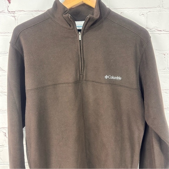 Columbia mens rugged ridge quarter zip pullover brown size small stretchy casual - Picture 3 of 6